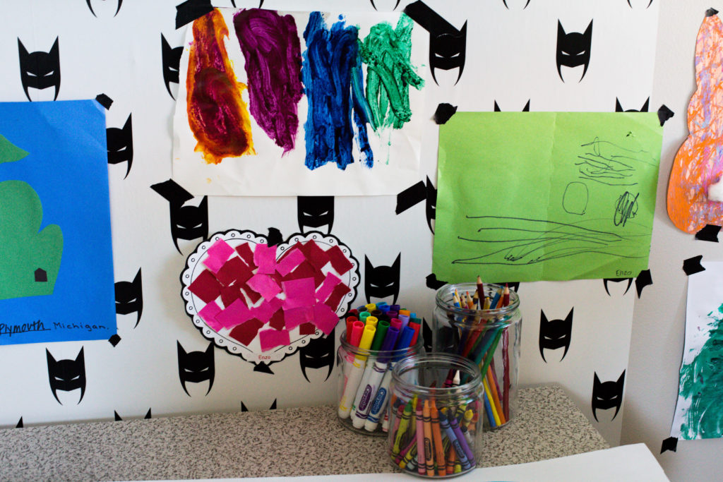 How to display artwork by kids