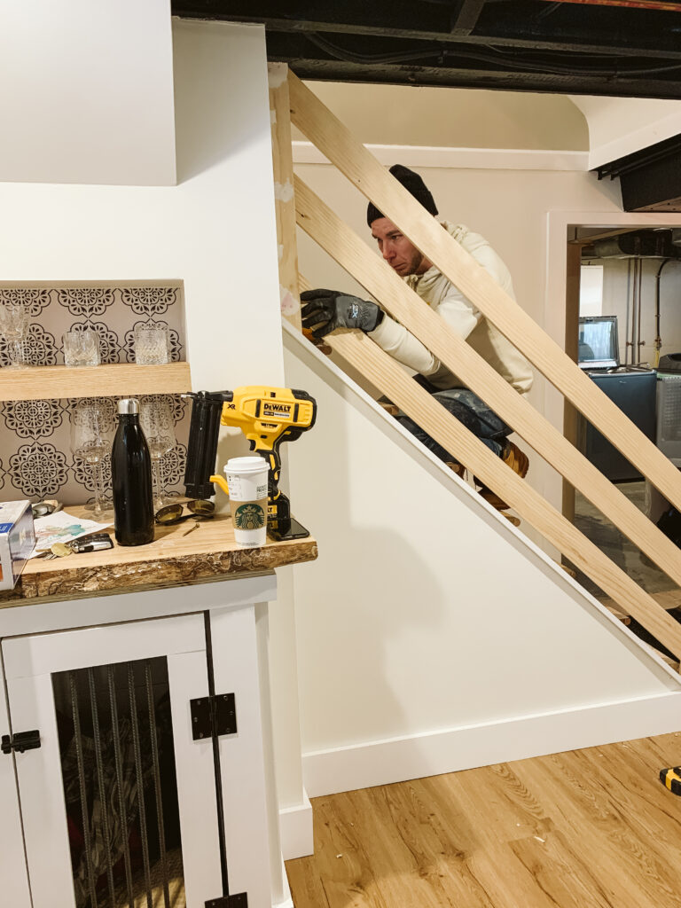 how to build a railing, how to make a modern stair rail, how to make a custom horizontal railing