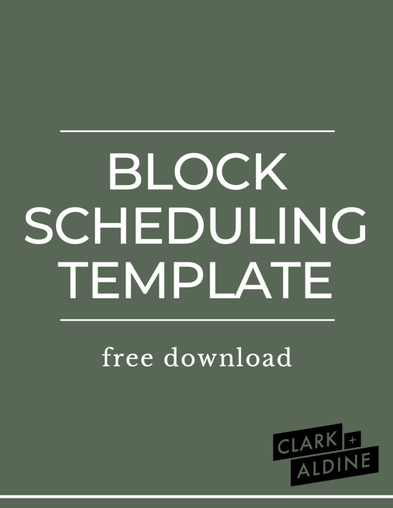 MAKE TIME FOR THE LIFE YOU WANT - BLOCK SCHEDULING image 4